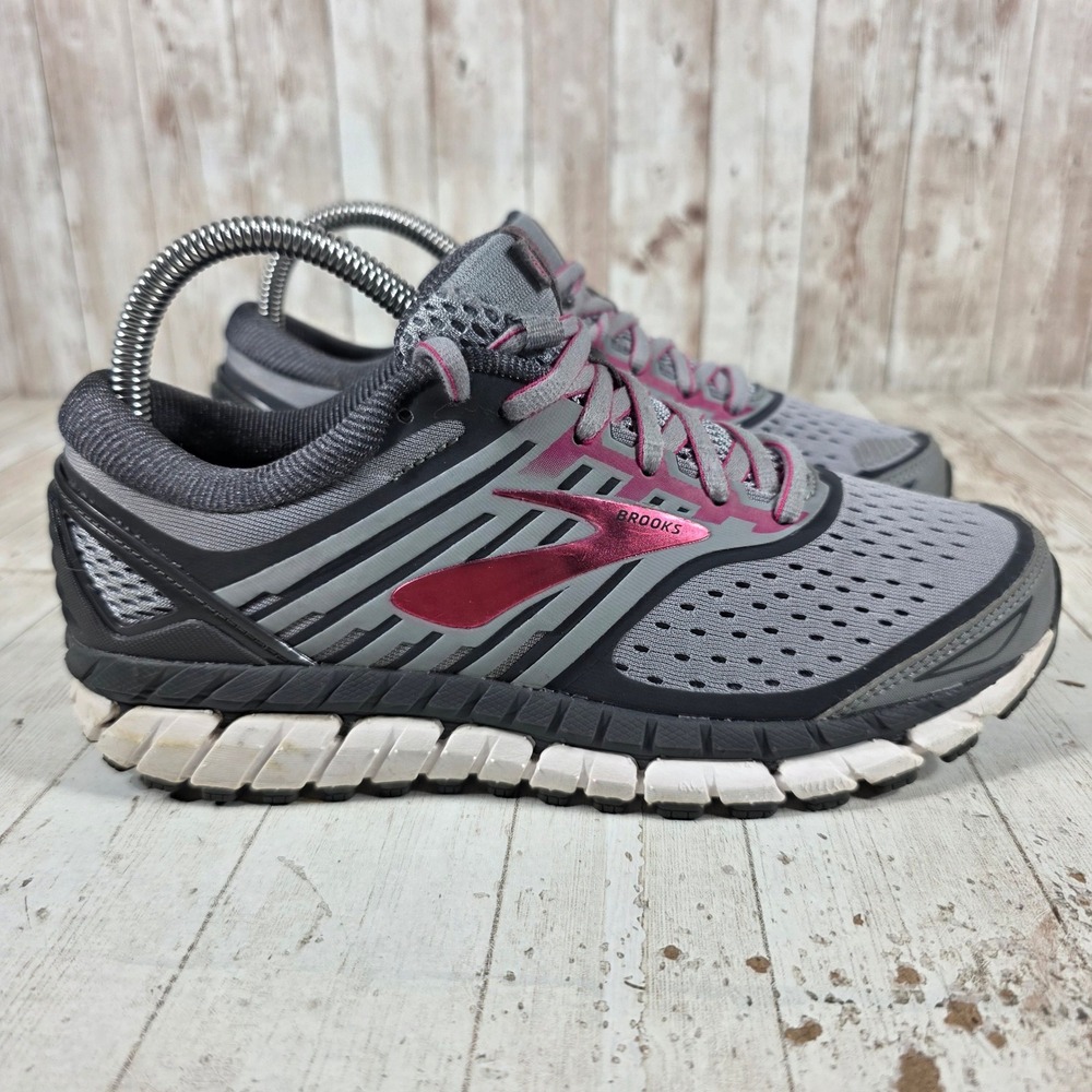 Brooks Ariel 18 Womens Running Shoes Grey Pink‎ 1202711B091 Size 7.5 Medium B